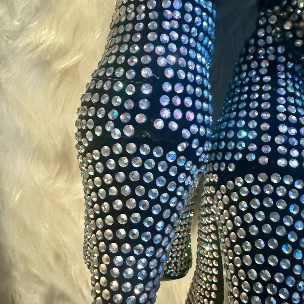 Steve Madden Slouching Rhinestone Boots (Used) - Picture 5 of 8